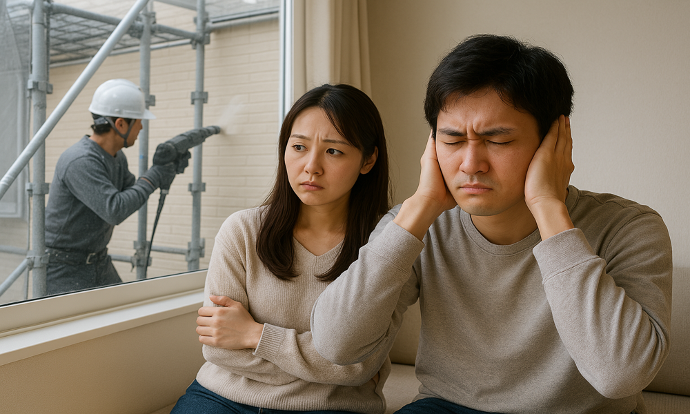 外壁塗装中に感じる主なストレス要因