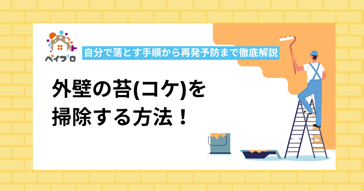 外壁の苔(コケ)を掃除する方法！自分で落とす手順から再発予防まで徹底解説